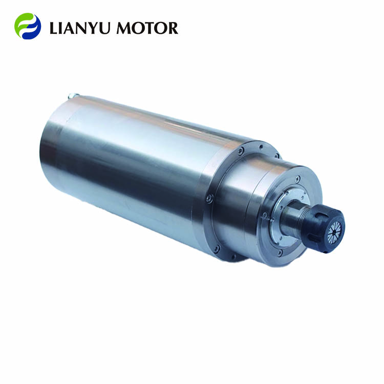 聯(lián)昱高速電機(jī)雕刻鉆孔倒角鋁板門窗木工銑磨機(jī)床動(dòng)力頭水冷電主軸