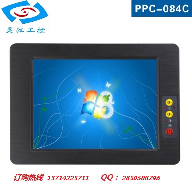 8寸工業(yè)平板電腦雙核雙網(wǎng)口無風(fēng)扇工控機觸摸工業(yè)一體機車載電腦