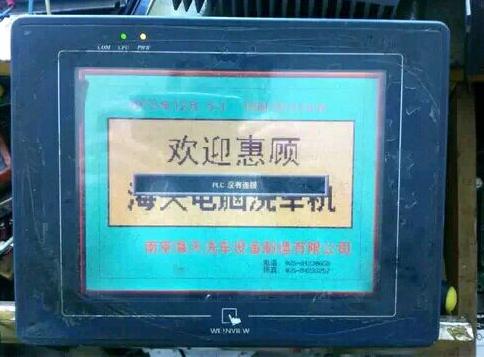 河南觸摸屏，威綸MT508TV開機(jī)顯示未連pLc還有密碼欄