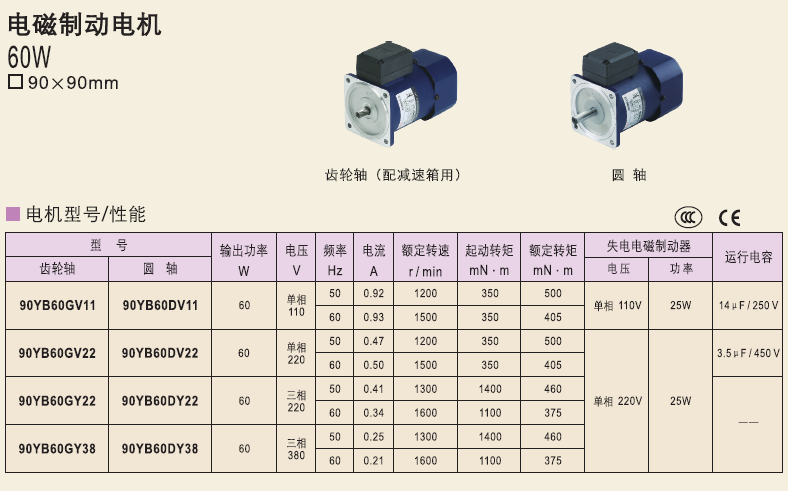 90YB60GV11   90YB60GV22  90YB60DV11精研電機