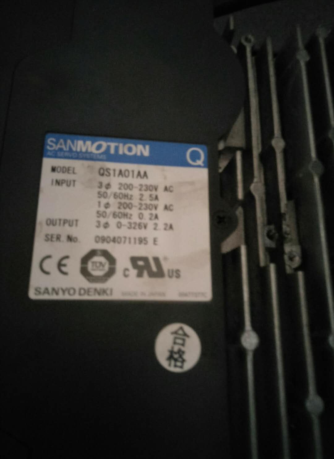 二手三洋伺服驅動 QS1A01AA 現貨  700