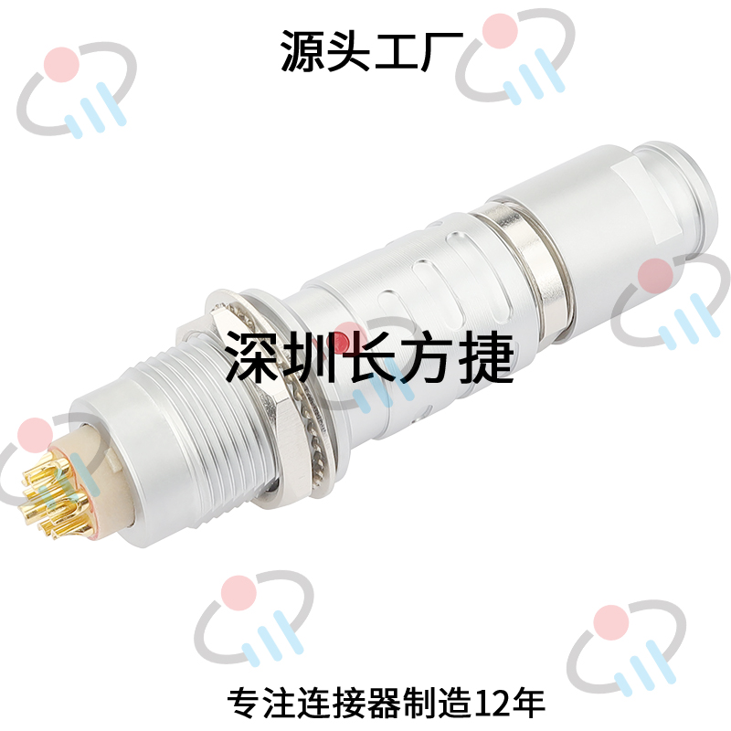 FGG 1B 310 CLAD金屬圓形推拉自鎖10針航空直插公頭精密五金配件