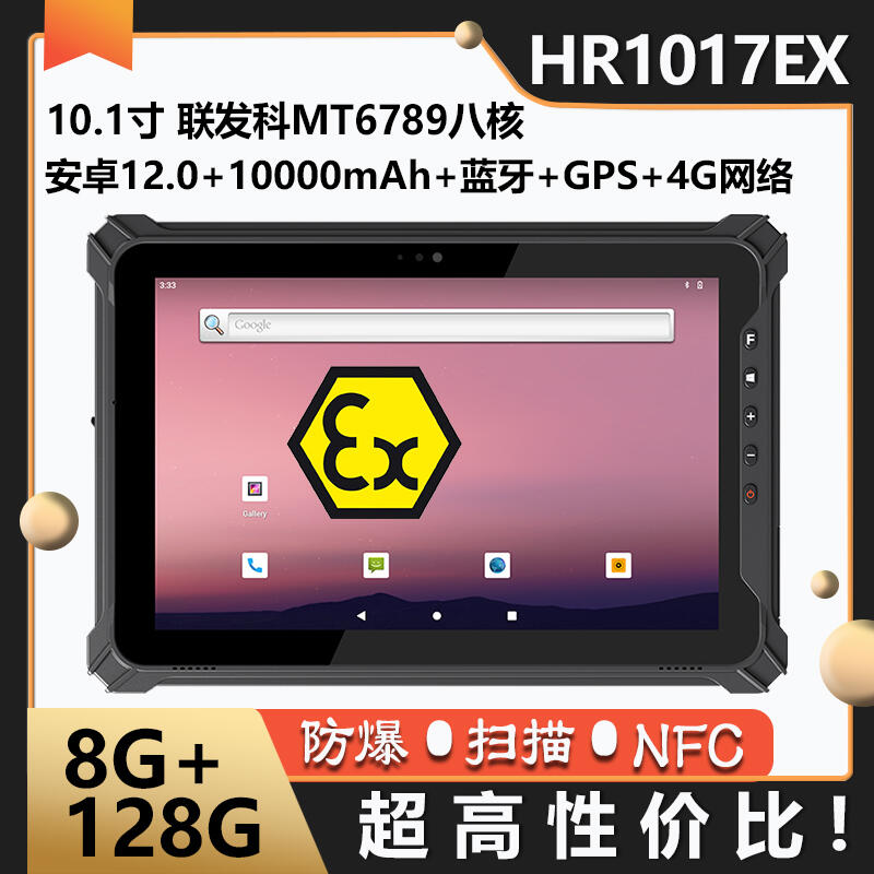 10.1寸煤礦石油化工業(yè)防爆平板電腦全網(wǎng)通4G安卓8G+128G三防平板