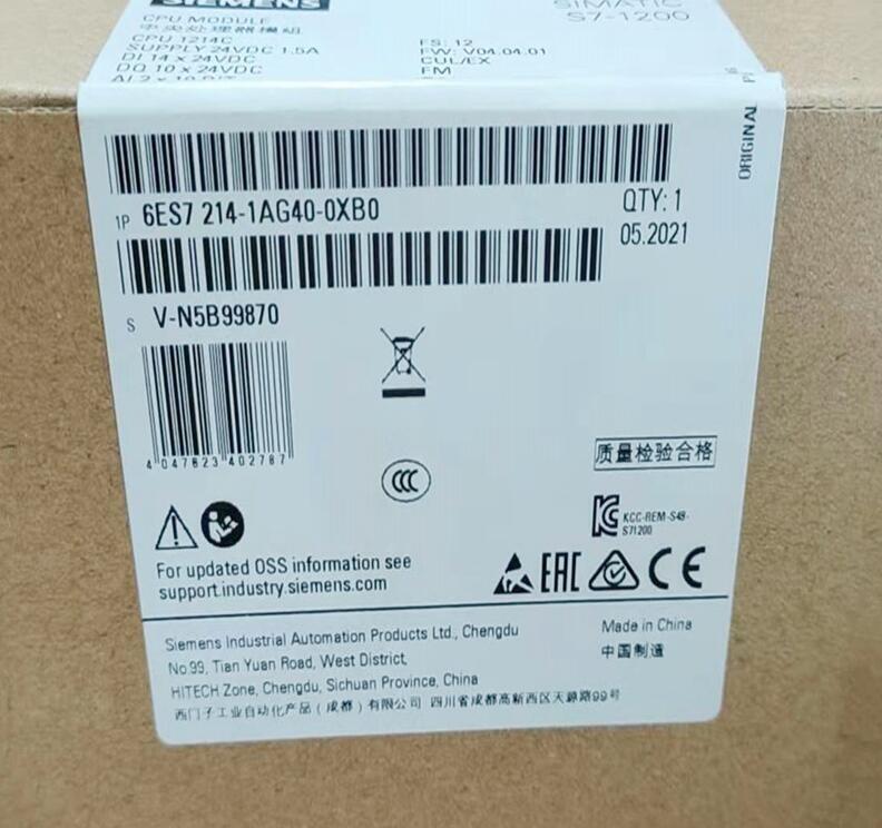西門子SIMATIC S7-1200 CPU 6ES72141AG400XB0