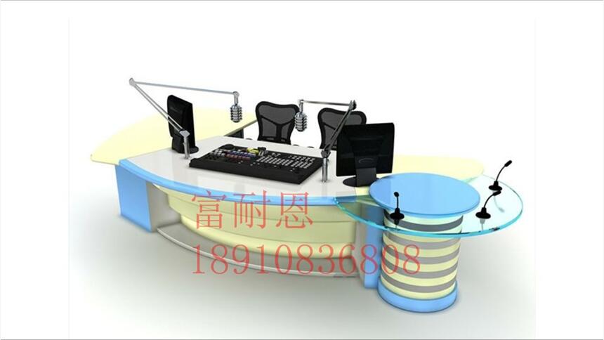 廠家直銷演播室訪談桌 媒體室演播桌 導播桌 錄音桌 非編臺