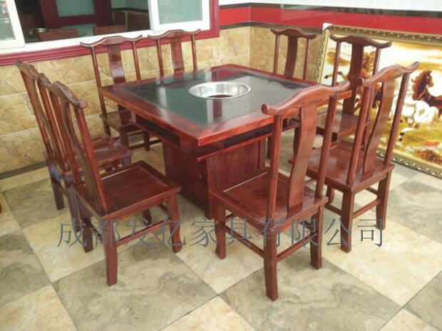 大理石火鍋?zhàn)阑疱佔(zhàn)缆槔睜C餐桌燒烤桌大理石方餐桌電磁爐火鍋?zhàn)烙喼? title=