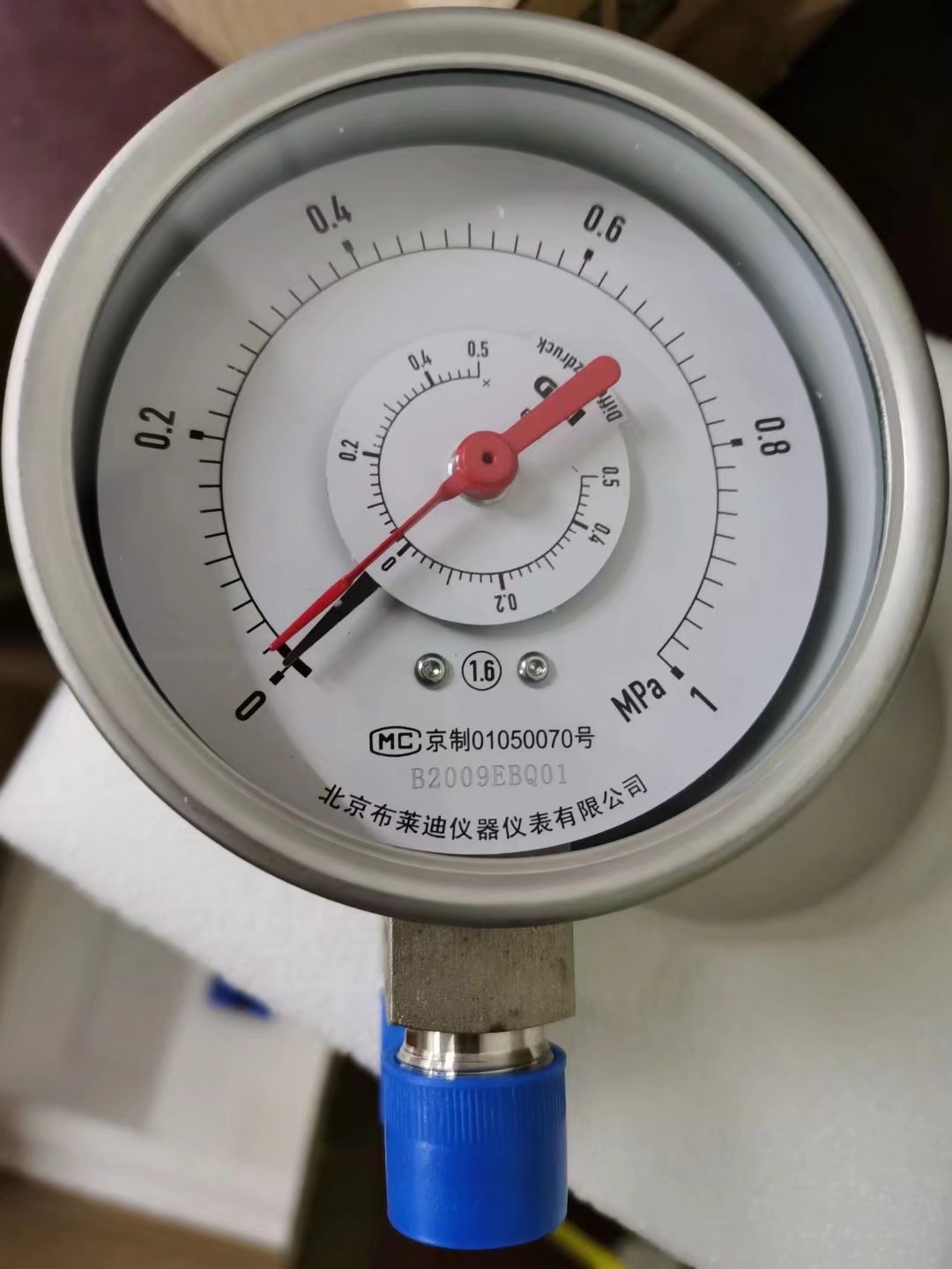 布萊迪BLD銅帶后板雙針管差壓表YCS-100-AH
