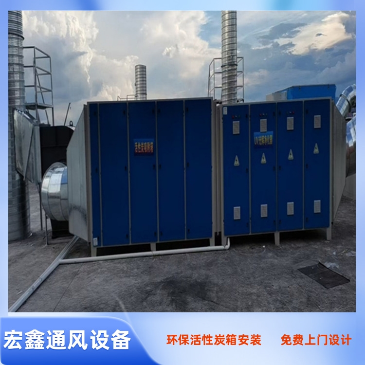 贛州通風(fēng)設(shè)備廠家承接車間排煙管道安裝工程活性炭吸附箱定制