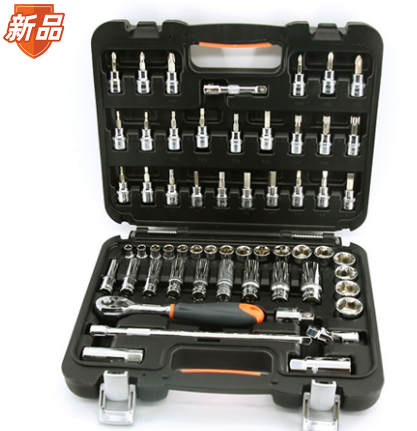 鋼盾汽修機(jī)修工具套裝 10MM快脫棘輪扳手套筒組套 S010003 58件套