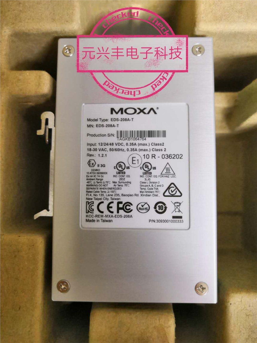 臺灣MOXA單模寬溫EDS-208A-SS-SC-T 2光口6電口工業(yè)交換機(jī)