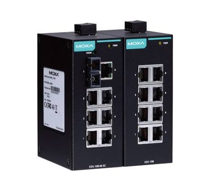臺(tái)灣原裝MOXA EDS-108-M-SC 1光口7電口交換機(jī)
