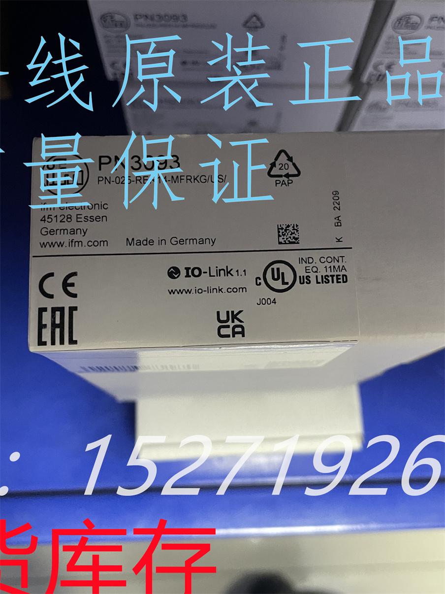 IFM易福門壓力傳感器PN3093/PN3092全新原裝正品現(xiàn)貨包郵