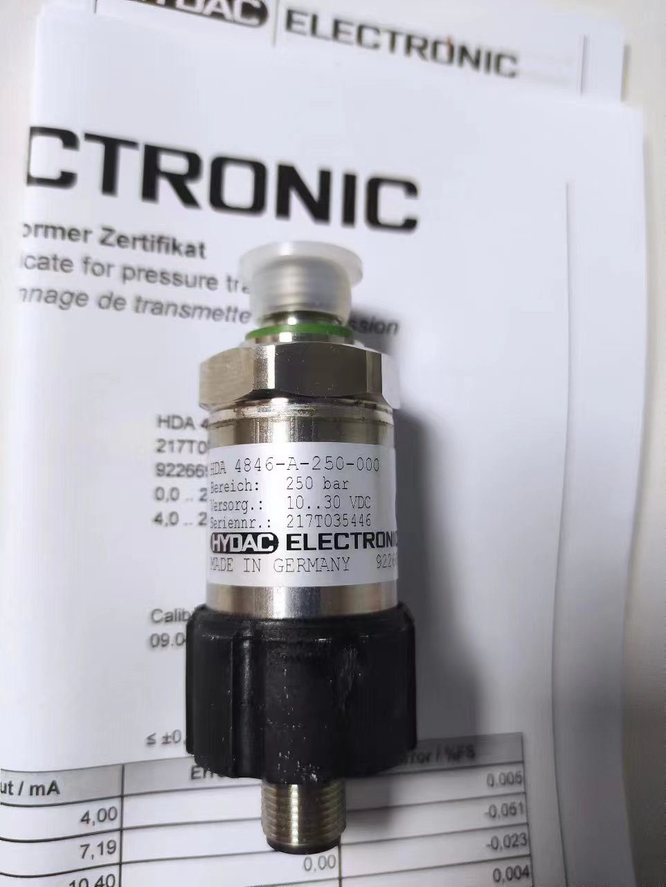 供應壓力傳感器HYDAC HDA4475-A-9000-000