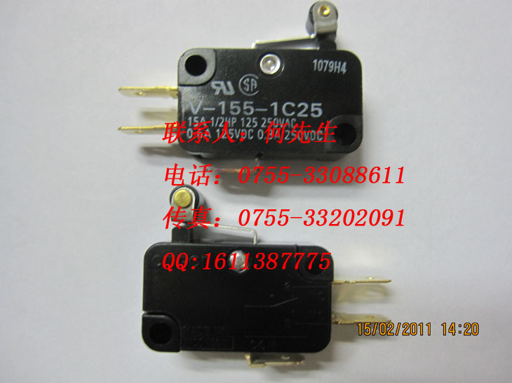 供應(yīng)歐姆龍原裝微動開關(guān)V-155-1C25