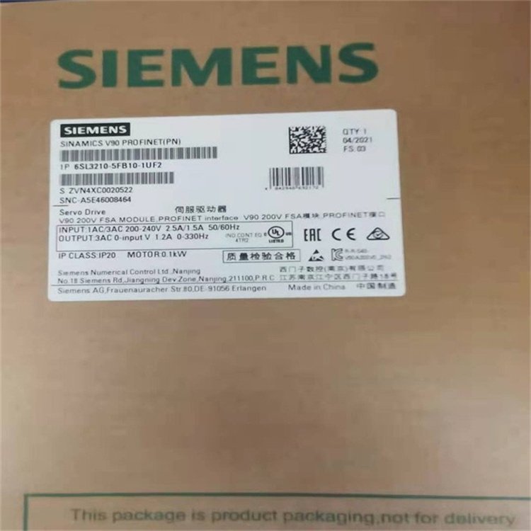 6SL3210-5FB11-5UA0SINAMICSV90輸入電壓西門(mén)子模塊代理商