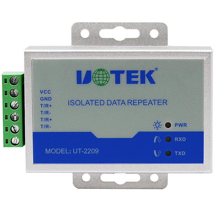 宇泰(UTEK)RS485中繼器光電隔離485信號(hào)放大器工業(yè)級(jí)UT-2209