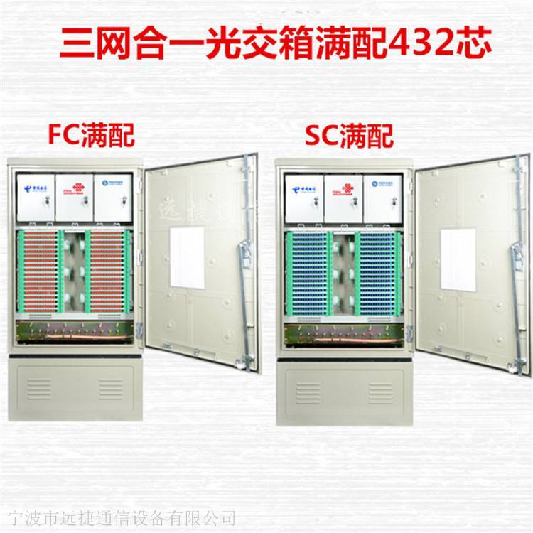 滿配SC432芯三網合一光交箱詳細圖