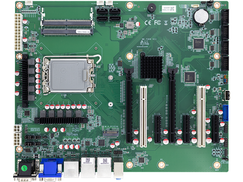 NODKA工業(yè)主板NK-7306支持Intel12\/13代CPU加2張顯卡作AI人工智能