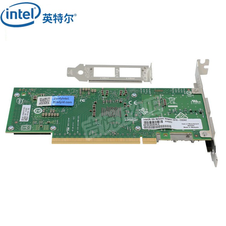 Intel萬兆網(wǎng)卡E810CQDA2BLK雙口光纖100G以太網(wǎng)網(wǎng)絡適配器