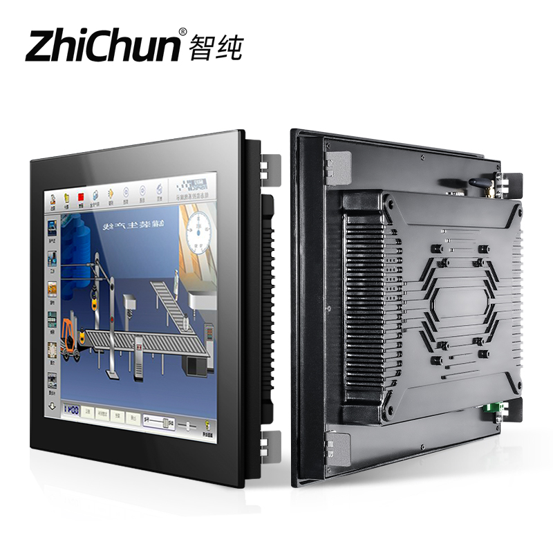 工業(yè)工控一體機(jī)12\/15\/17寸鑲嵌入式電容阻觸摸屏安卓防塵平板電腦