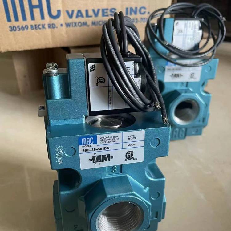 56C-36-501JB美國MAC常閉內(nèi)先導常閉主閥24V電磁閥6W插座式