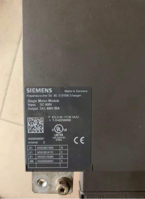 6SL3120-1TE28-5AA3，南京維修西門子伺服驅(qū)動器過流不上電