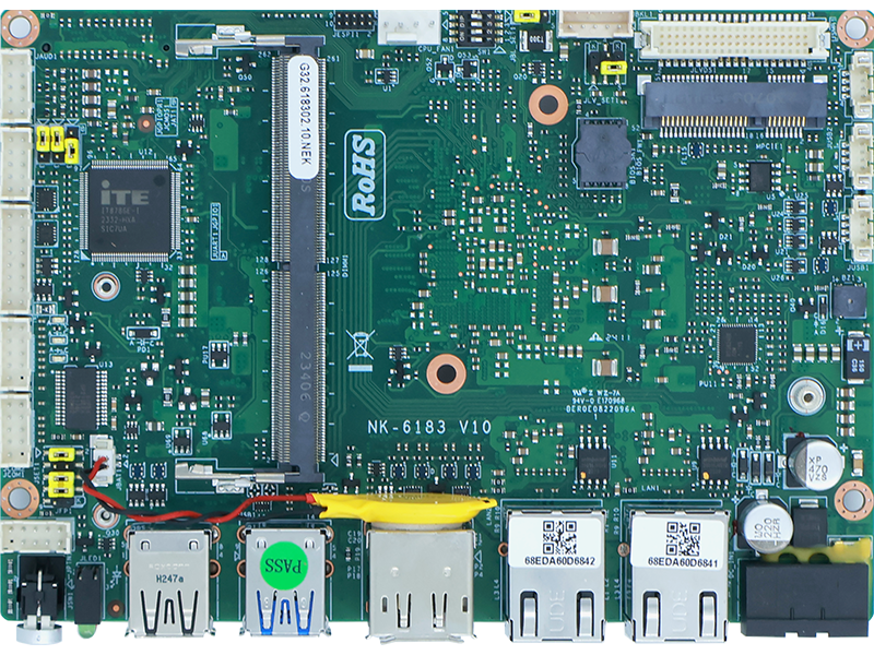 諾達佳嵌入式主板NK-6183配2*2.5G網口2*USB3.2高性能低功耗3.5寸