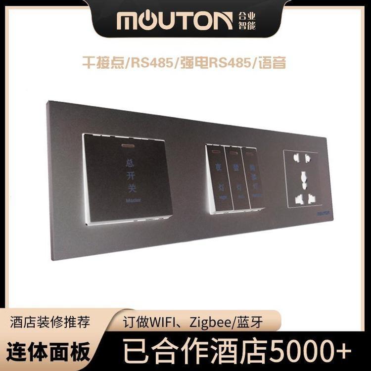mouton智能工廠直銷五孔 USB智能酒店輕觸涂鴉WIFI多聯(lián)體開關面板免費刻字