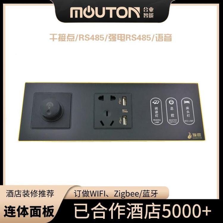 mouton直營H8-16工廠涂鴉酒店智能WIFIH6-6B連體電源多功能開關(guān)面板86盒正品