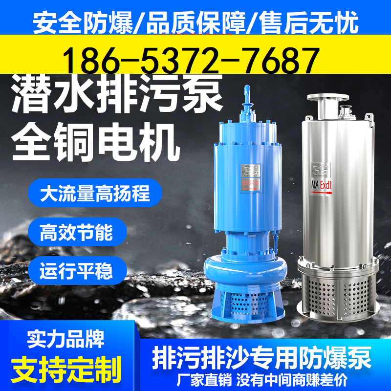 安泰泵業(yè)礦用防爆潛水排沙泵深水泵高揚(yáng)程取水農(nóng)田灌溉