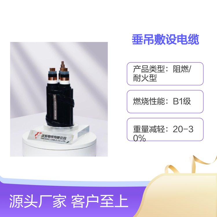 低煙無(wú)鹵阻燃B1級(jí)垂吊敷設(shè)電纜DZ系列載流提升